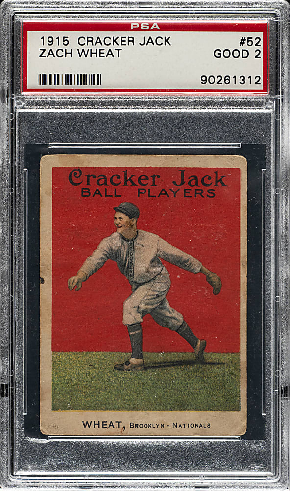 1915 E145 Cracker Jack #52 Zack Wheat PSA GOOD 2