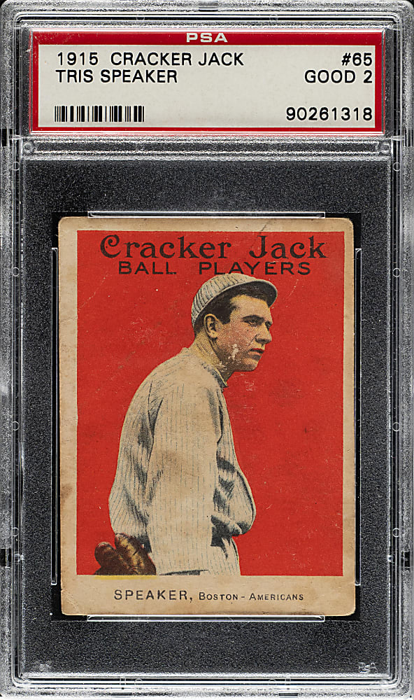 1915 E145 Cracker Jack #65 Tris Speaker PSA GOOD 2