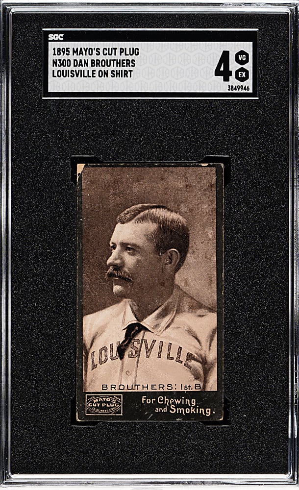 1895 N300 Mayo's Cut Plug Dan Brouthers Louisville on Shirt SGC VG/EX 4