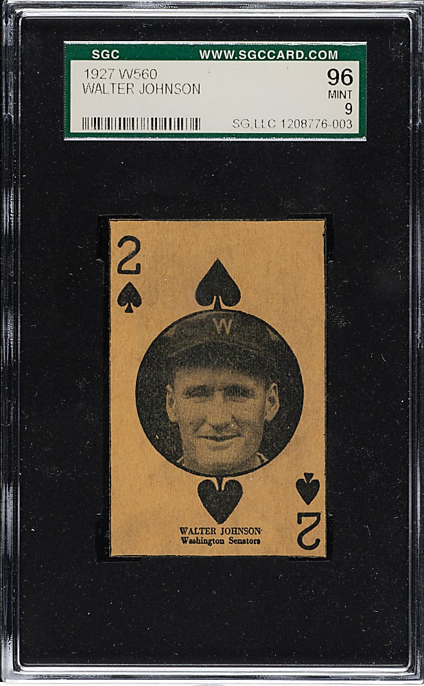 1927 W560 Walter Johnson SGC MINT 96 - Highest Graded!