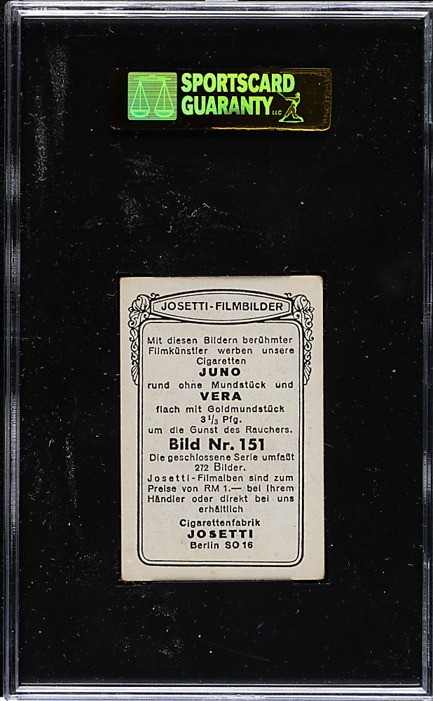 1931 Josetti Zigaretten Filmbilder #151 Babe Ruth and Harold Lloyd SGC EX 60