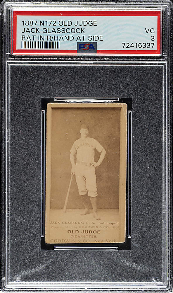 1888 N172 Old Judge Jack Glasscock PSA VG 3