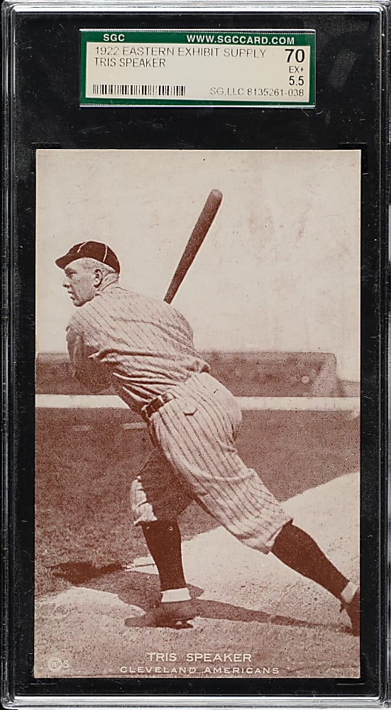 1922 Eastern Exhibit Supply Co. Tris Speaker SGC EX+ 70