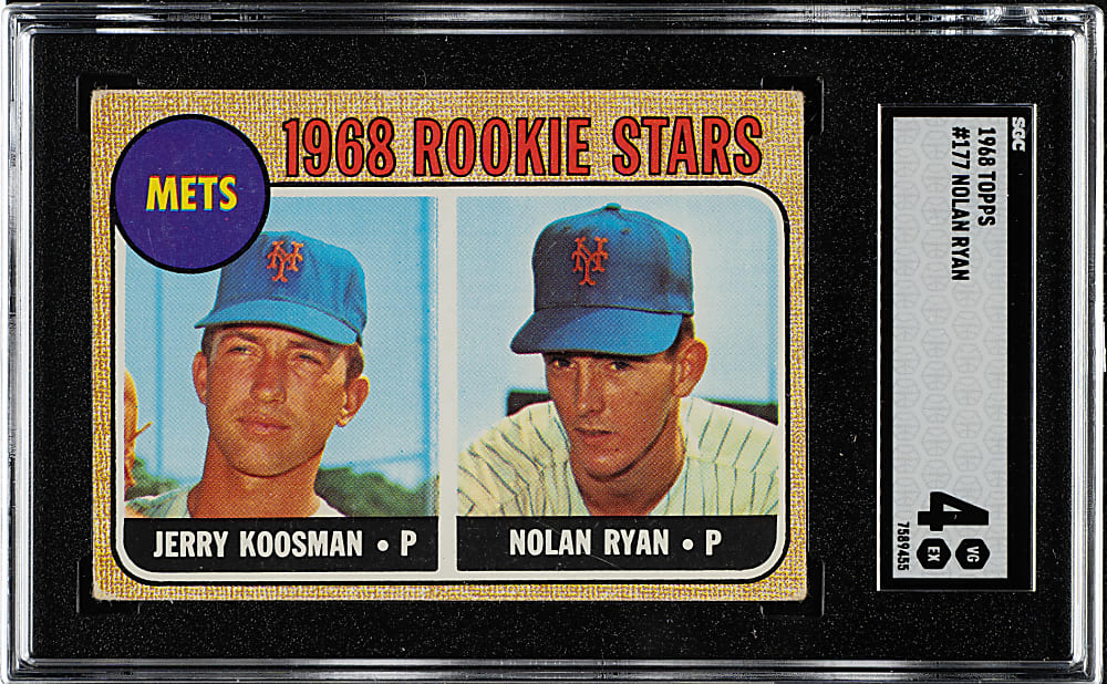 1968 Topps #177 Nolan Ryan Rookie SGC VG/EX 4