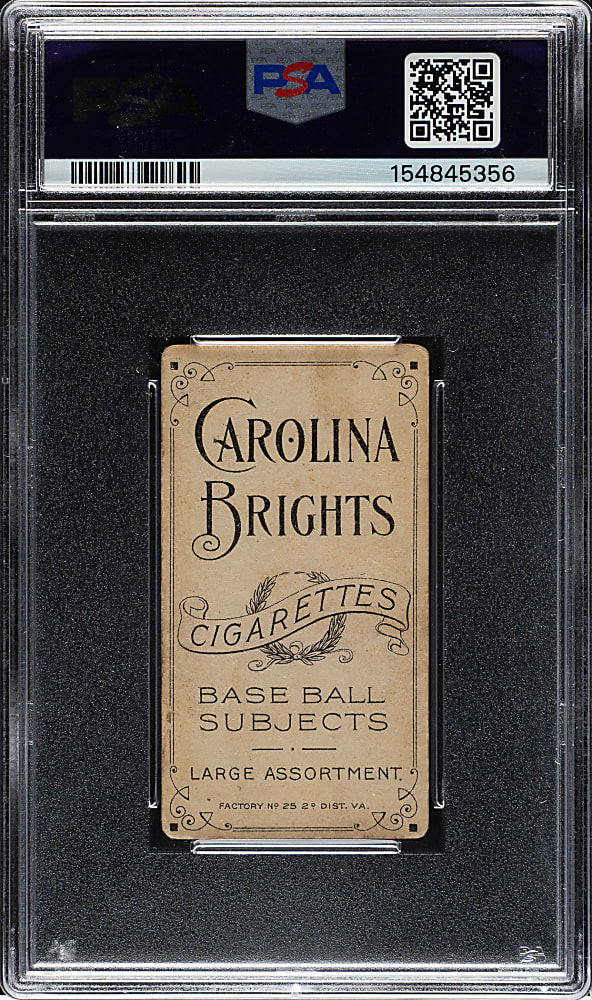 1909-1911 T206 White Border Hal Chase Portrait Blue Background PSA GOOD 2 - Carolina Brights Back