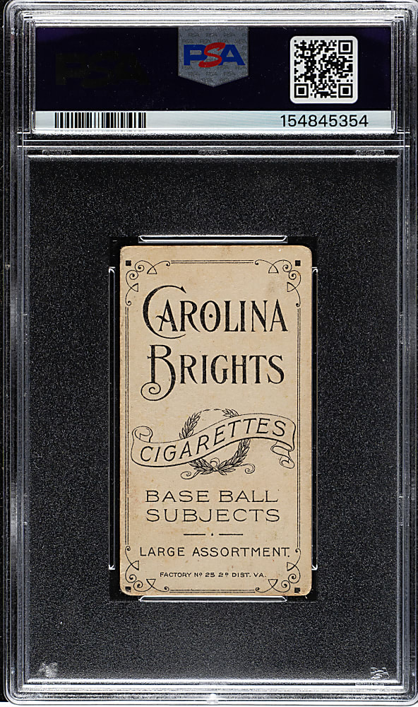 1909-1911 T206 White Border Chief Bender Pitching Trees in Background PSA POOR 1 - Carolina Brights Back