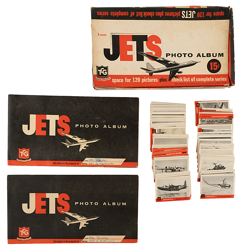 1956 Topps "Jets" Near-Complete Set (239/240) Plus Ten Albums and Album Display Box