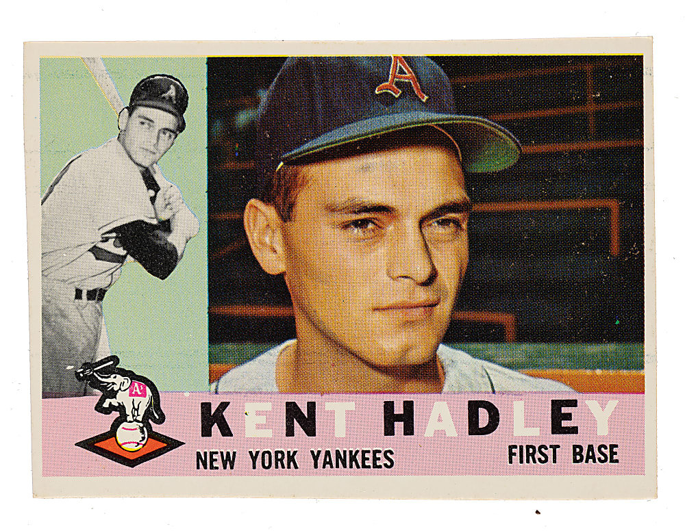 Extremely Rare 1960 Topps #102 Kent Hadley Unissued Team Variation Proof