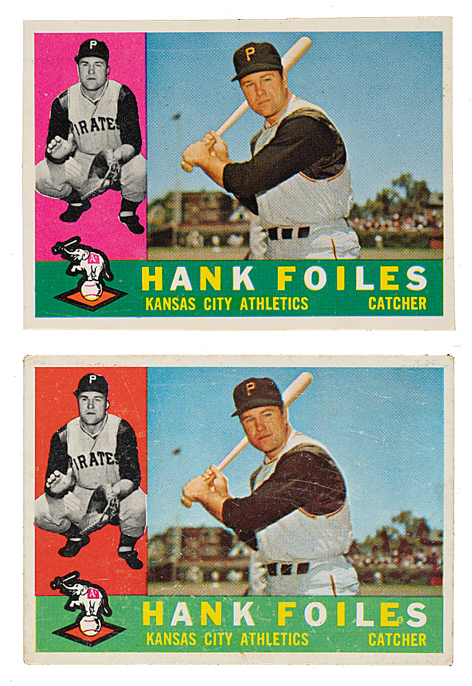 1960 Topps #77 Hank Foiles Unissued Color Variation
