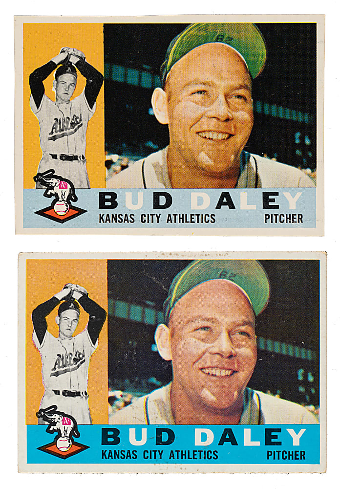 1960 Topps #8 Bud Daley Unissued Color Variation
