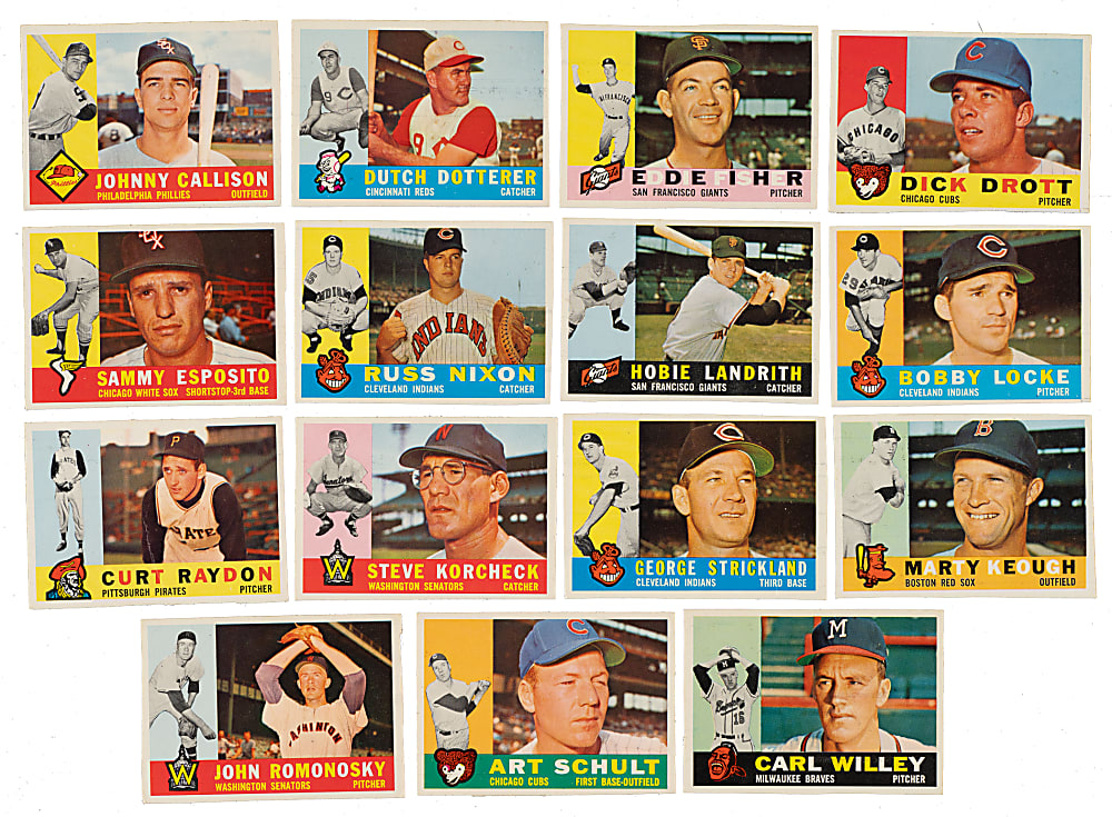 1960 Topps Collection (19) - All Unissued Text Variations