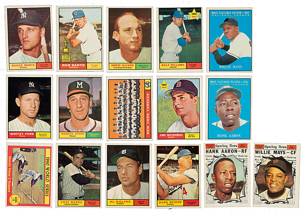 High-Grade 1961 Topps Complete Set (587) Including 399 PSA- and SGC-Graded Cards