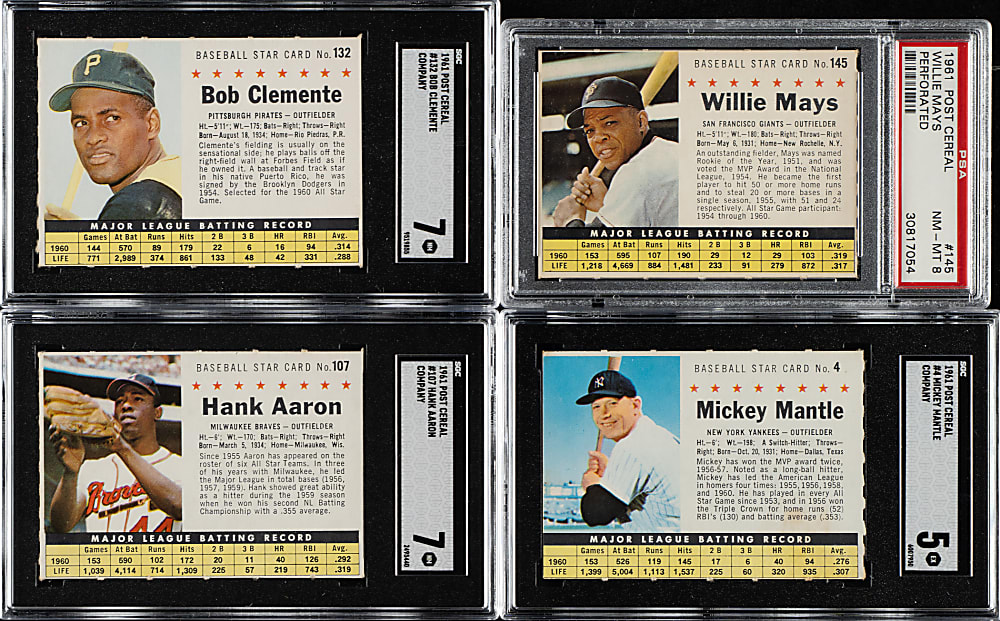 1961 Post Cereal Near-Complete Set (199/200) Plus 68 Variations