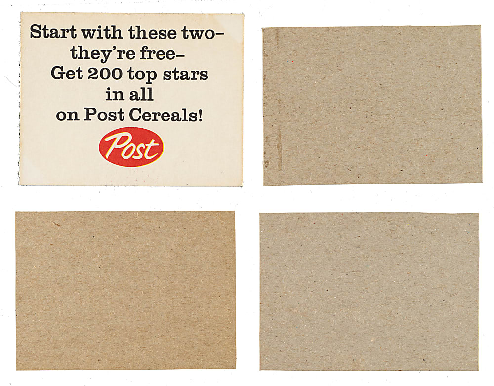 1962 Post Cereal Complete Set (200) Plus Four Variations