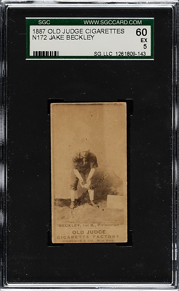 1889 N172 Old Judge Jake Beckley Rookie SGC EX 60