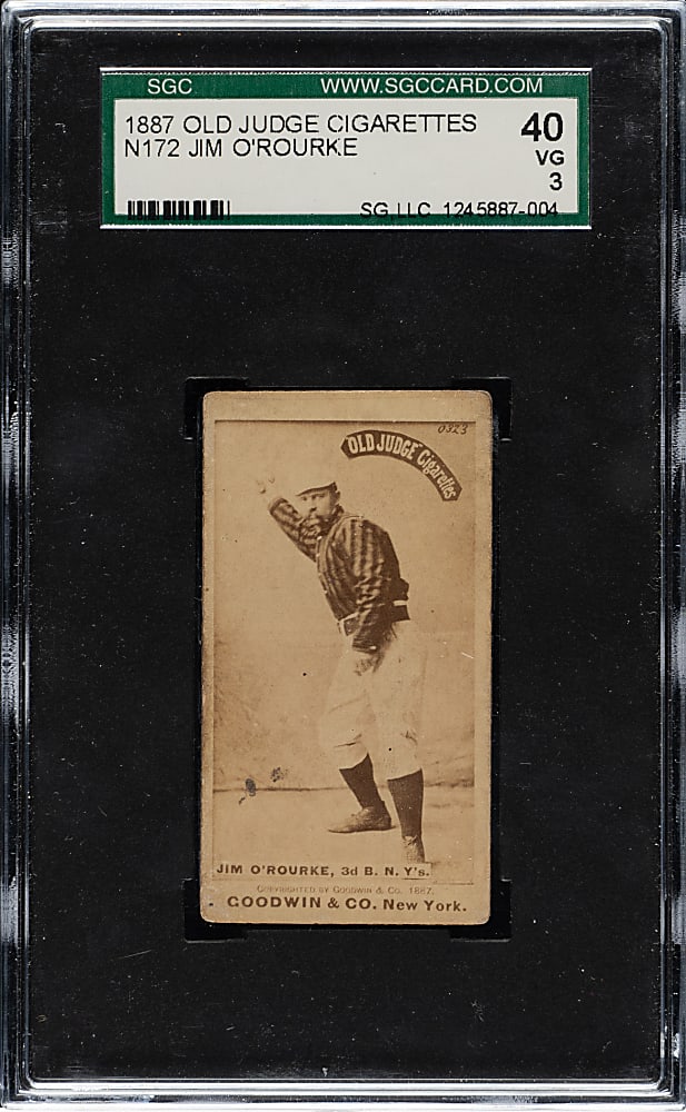 1887 N172 Old Judge Jim O'Rourke SGC VG 40