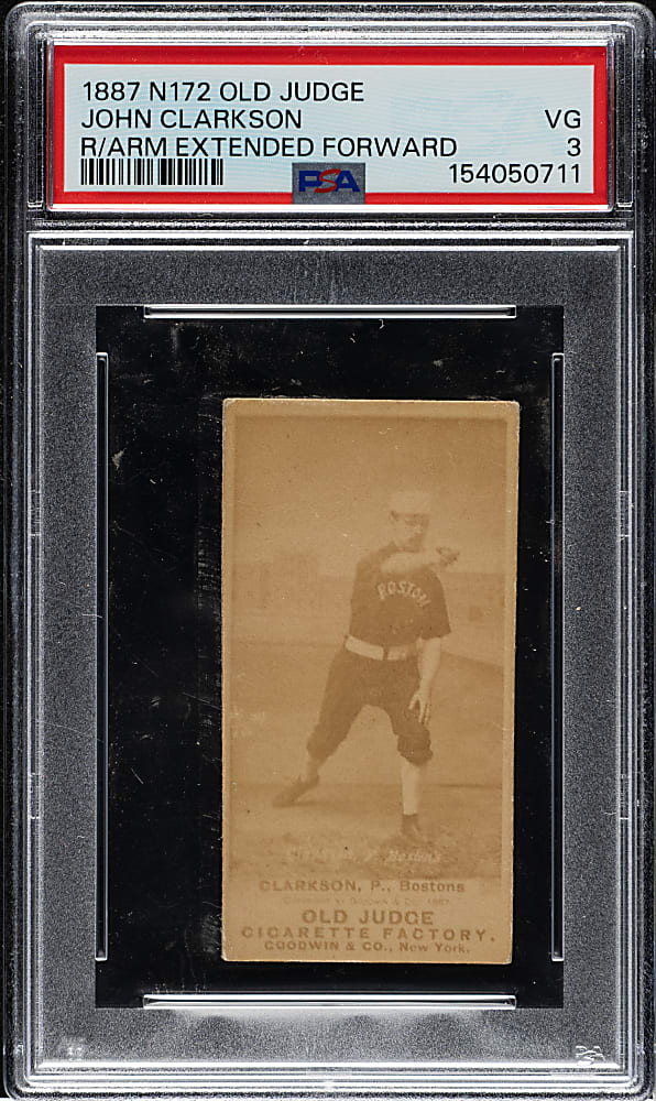 1889 N172 Old Judge John Clarkson PSA VG 3