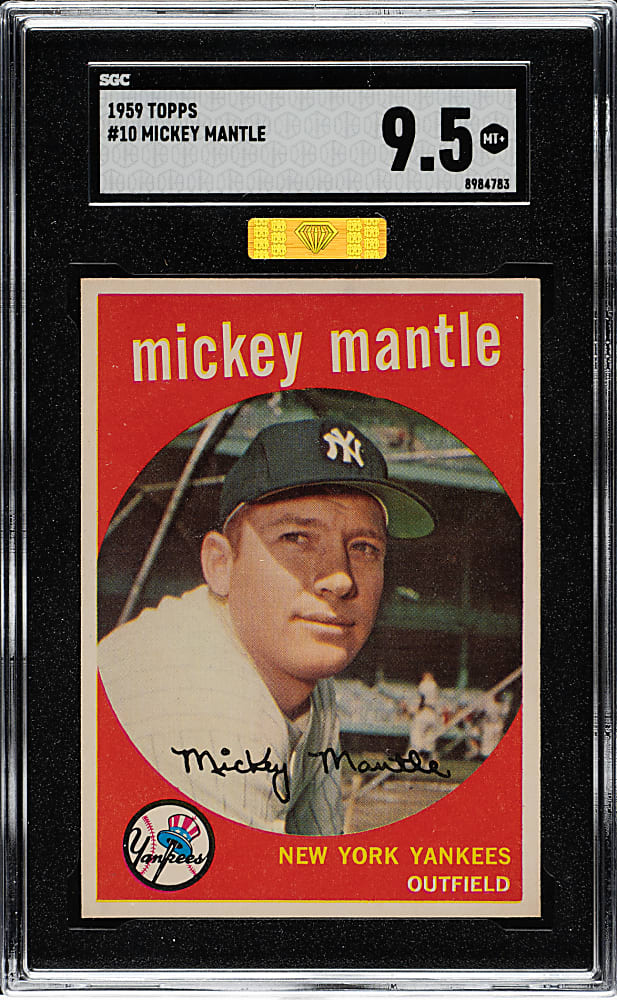 1959 Topps #10 Mickey Mantle SGC MINT+ 9.5 (MBA Gold Diamond) - Highest Graded!