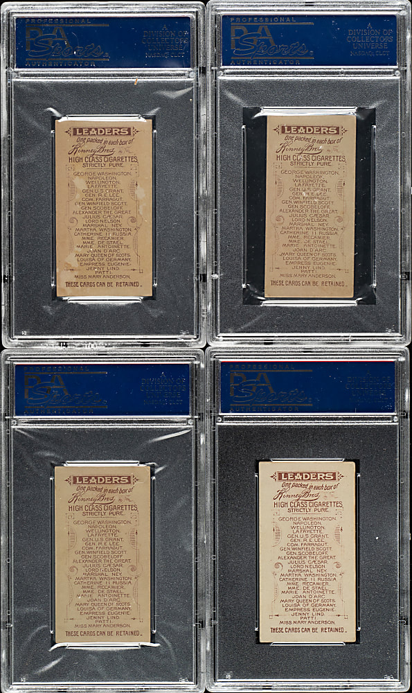 1889 N222 Kinney Bros. "Leaders" Complete Set (25): #7 PSA Set Registry (5.48 GPA)
