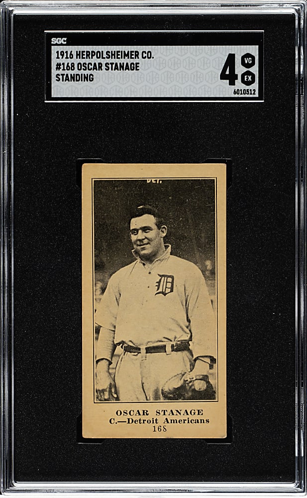 1916 M101-4 Herpolsheimer #168 Oscar Stanage SGC VG/EX 4 - Incredibly Rare Standing Pose Variation!