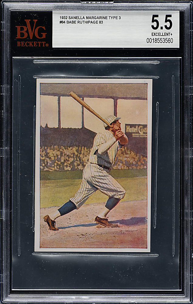 1932 Sanella Margarine Babe Ruth (Type 3) BVG EX+ 5.5