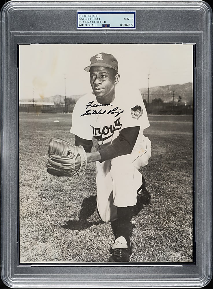 Satchel Paige Signed Photograph PSA/DNA MINT 9