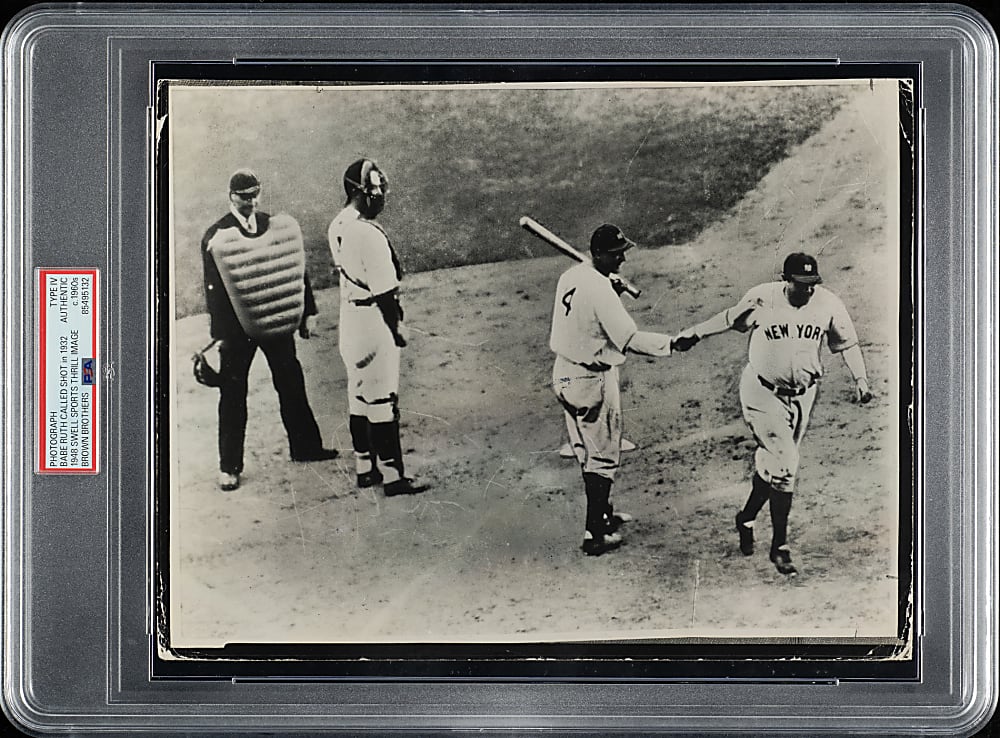 Circa 1960s Babe Ruth Called Shot in 1932 Vintage Brown Brothers Photograph PSA/DNA Type IV - Image Used for 1948 Swell Bubble Gum Sport Thrills