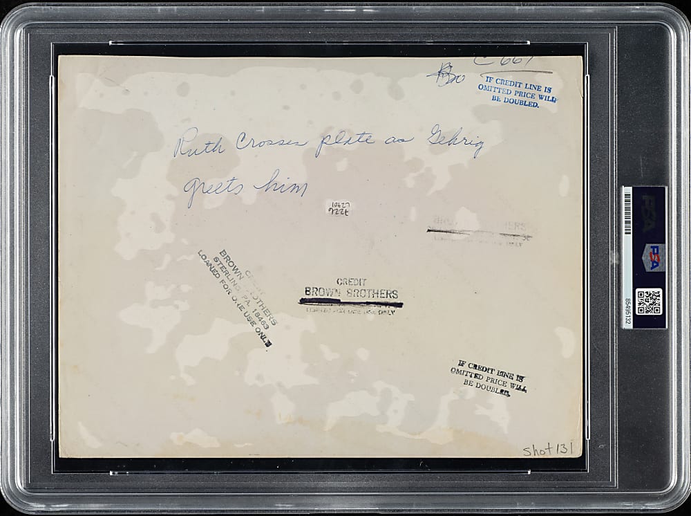 Circa 1960s Babe Ruth Called Shot in 1932 Vintage Brown Brothers Photograph PSA/DNA Type IV - Image Used for 1948 Swell Bubble Gum Sport Thrills