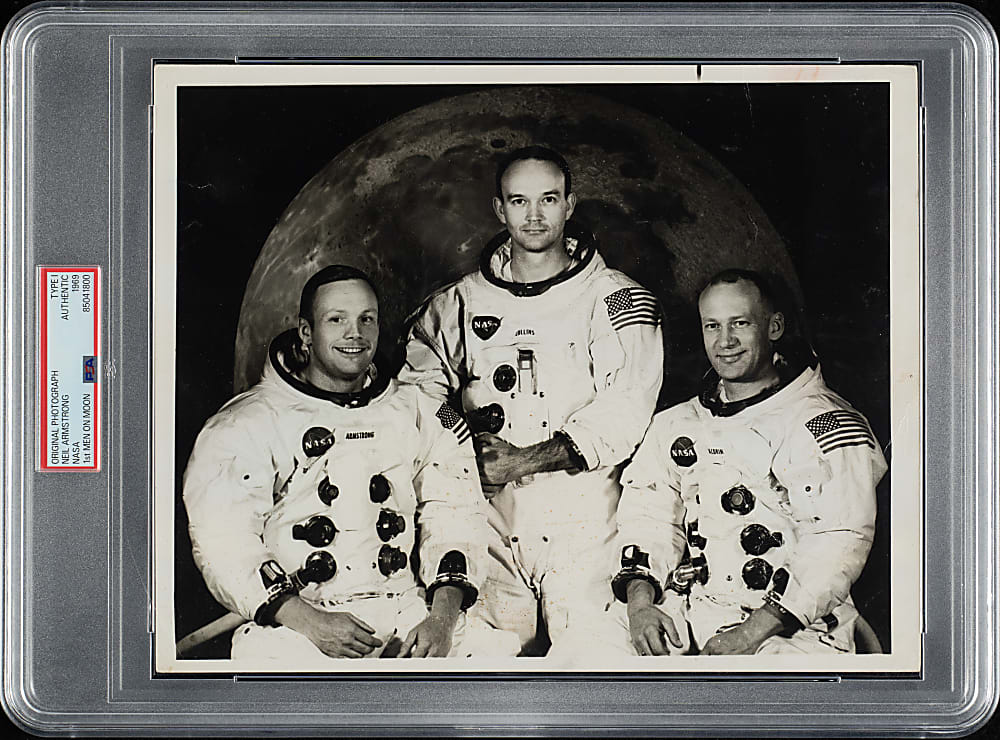 1969 Neil Armstrong Apollo 11 Crew Original Brown Brothers Photograph PSA/DNA Type I