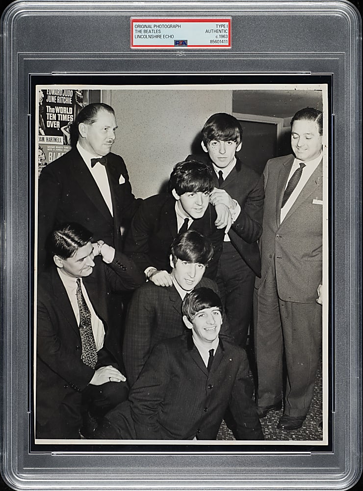 Circa 1963 The Beatles Original Lincolnshire Echo Photograph PSA/DNA Type I