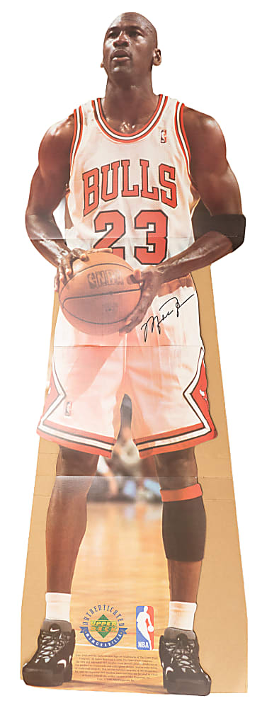 1996 and 1997 Upper Deck Michael Jordan and Wayne Gretzky Stand-Up Store Display Pair