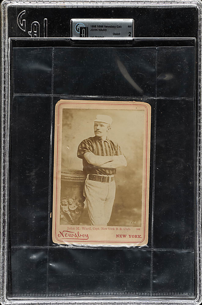 1895 N566 Newsboy Tobacco Cabinet John Ward Arms Folded GAI GOOD 2