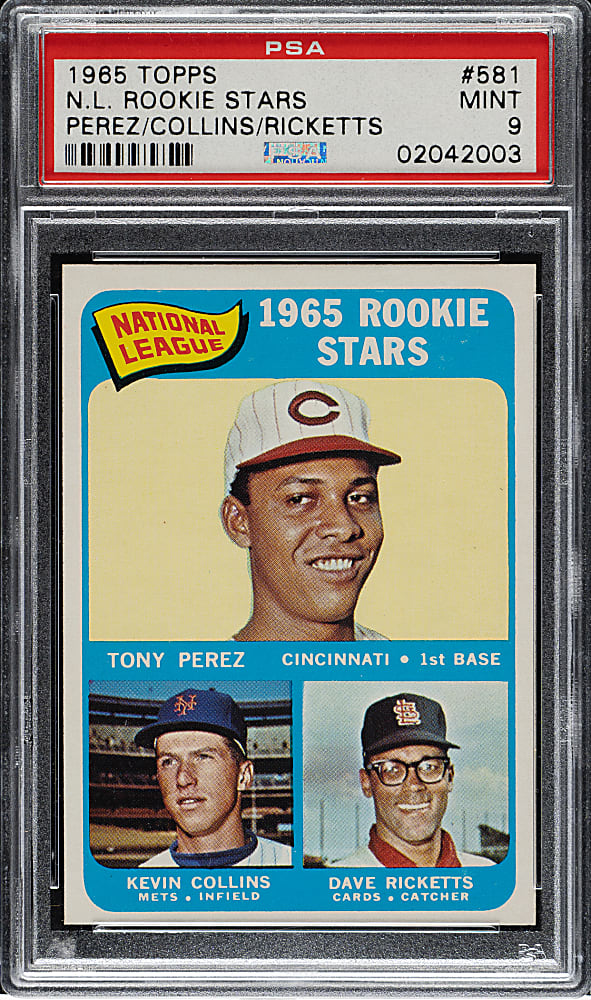 1965 Topps #581 Tony Perez Rookie PSA MINT 9