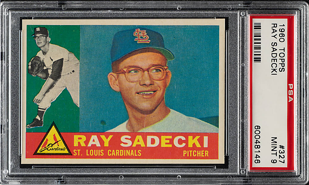 1960 Topps #327 Ray Sadecki PSA MINT 9 - Highest Graded!