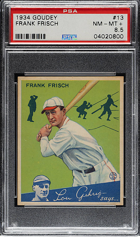 1934 R320 Goudey #13 Frank Frisch PSA NM-MT+ 8.5 - 1 of 2 - Highest Graded!