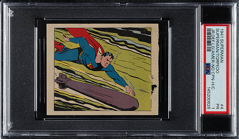 1941 Saylor's Bread "Superman - Junior Defense League of America" #4 Superman and the Torpedo PSA POOR 1