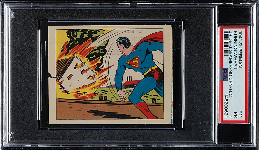 1941 Saylor's Bread "Superman - Junior Defense League of America" #11 Burning Wheat PSA POOR 1