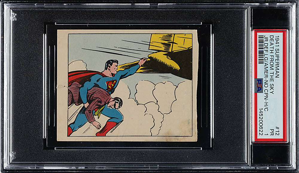 1941 Saylor's Bread "Superman - Junior Defense League of America" #12 Death from the Sky PSA POOR 1