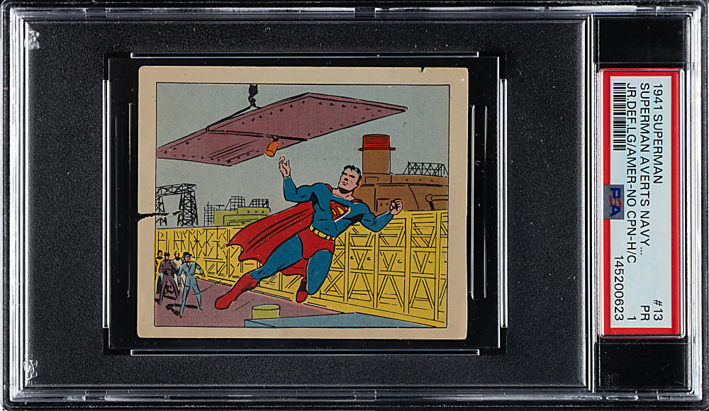 1941 Saylor's Bread "Superman - Junior Defense League of America" #13 Superman Averts Navy Sabotage PSA POOR 1