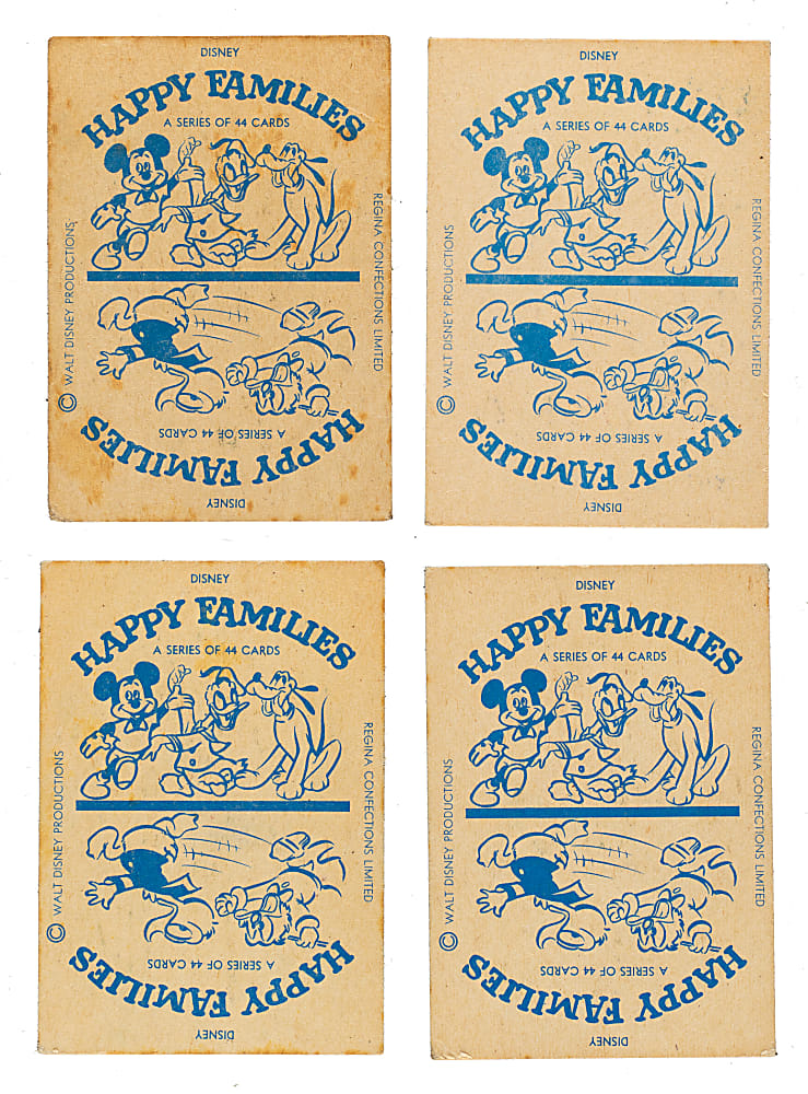 1964 Regina Confections "Disney Happy Families" Complete Set (44)