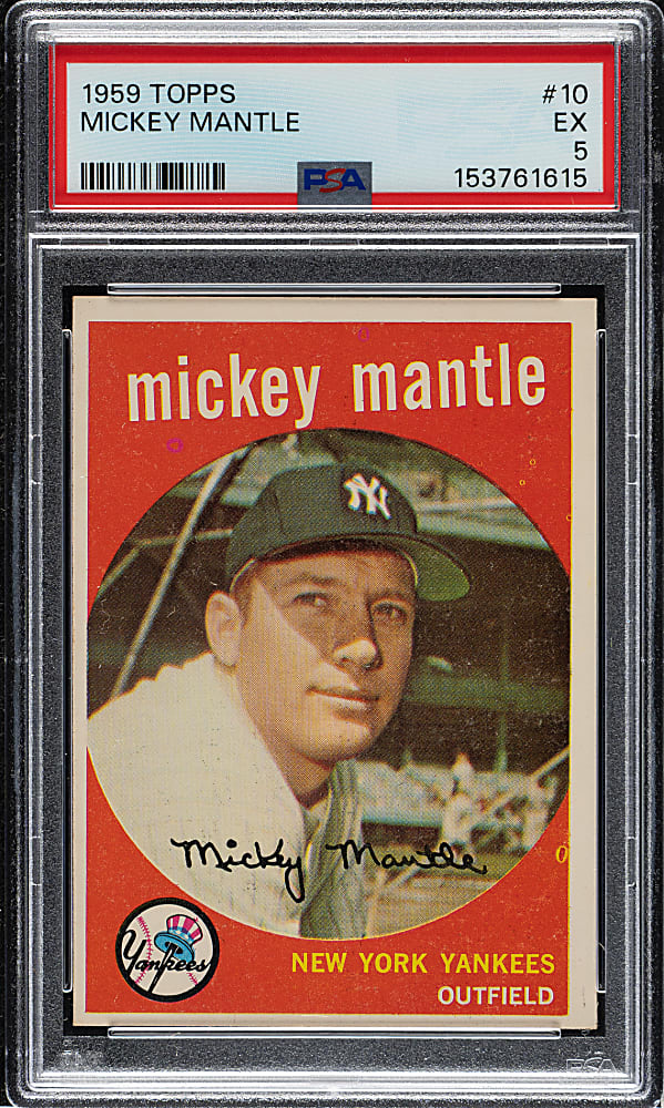1959 Topps #10 Mickey Mantle PSA EX 5