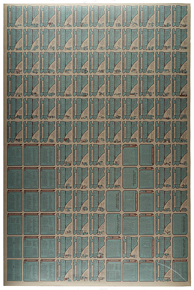 1979-1980 Topps Hockey Uncut Sheet (132 Cards) Including Wayne Gretzky Rookie