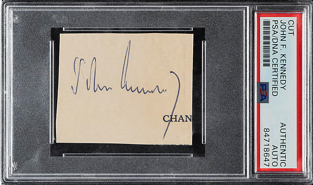 Signed John F. Kennedy Cut Signature - PSA/DNA