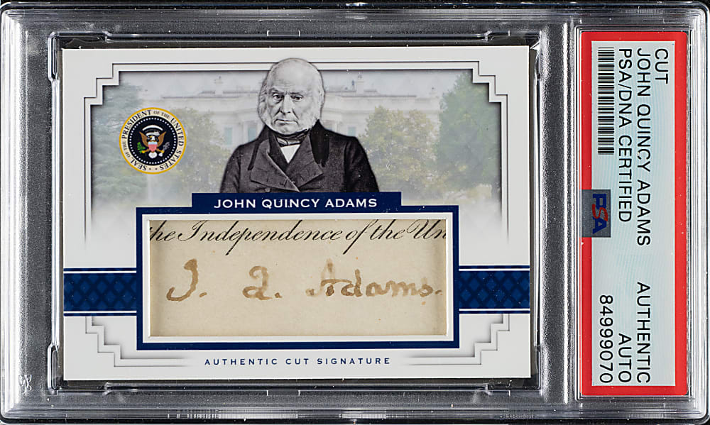 Signed John Quincy Adams Cut Signature - PSA/DNA