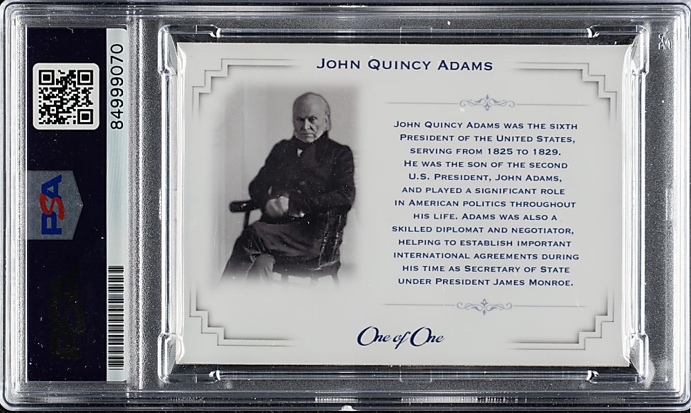 Signed John Quincy Adams Cut Signature - PSA/DNA