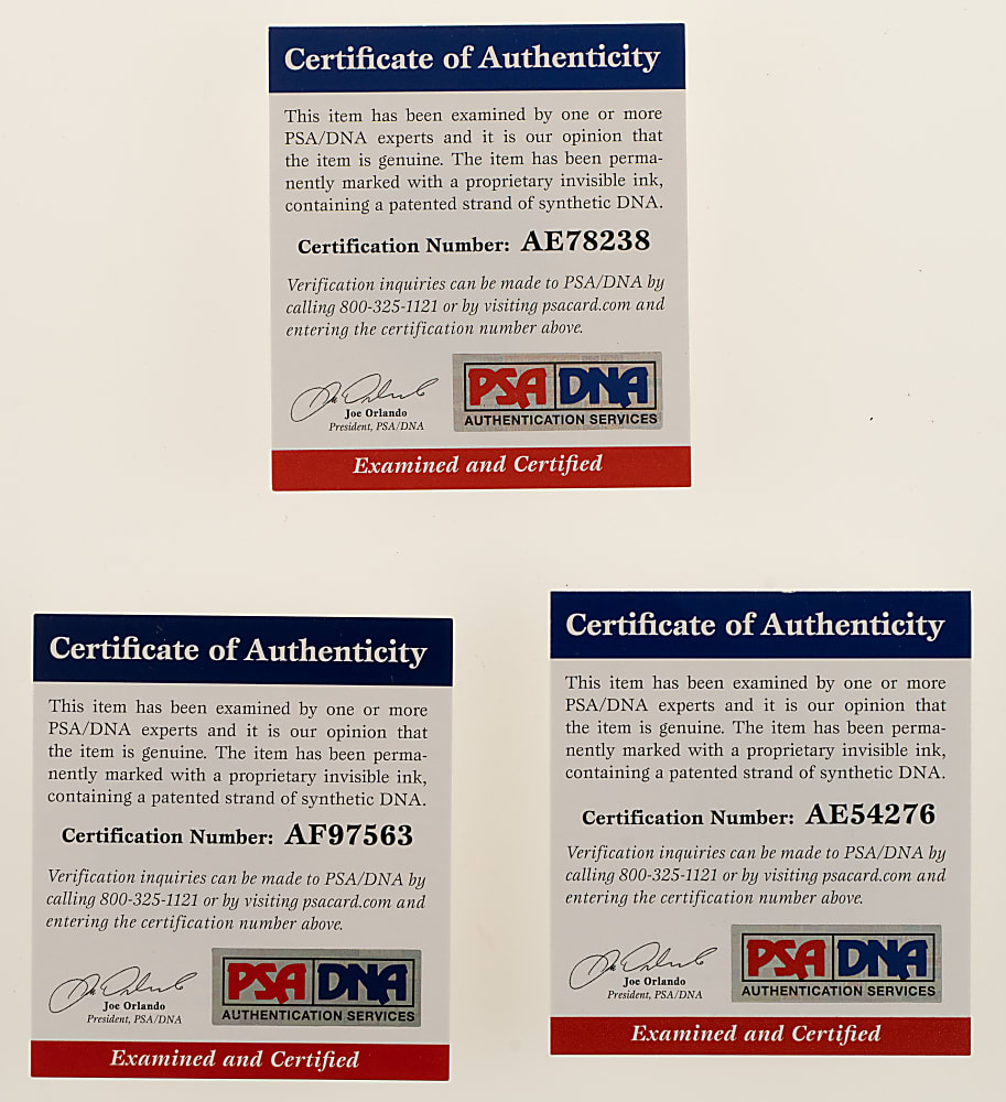 1940s New York Giants Single-Signed Baseball Collection (4) Including Kress, Higbe, Poland, and Harrell - PSA/DNA