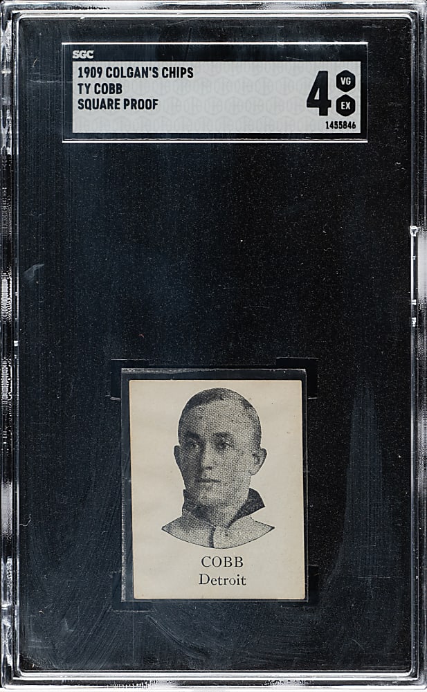 1909 E254 Colgan's Chips "Square Proof" Ty Cobb SGC VG/EX 4