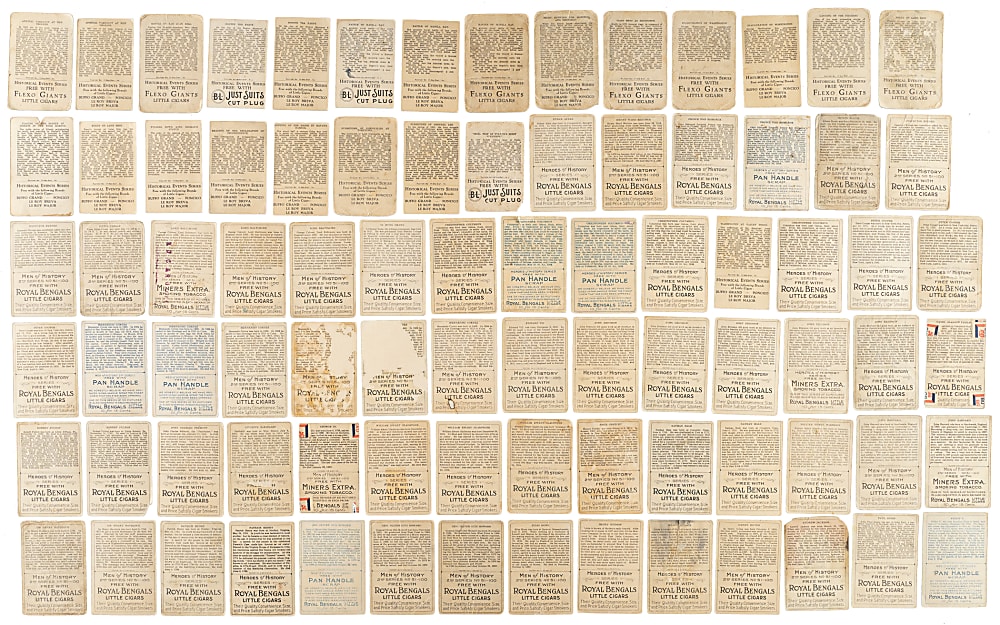 1911-1912 T70 Misc. Brand "Historical Events Series" and T68 Royal Bengals "Heroes/Men of History" Collection (145)