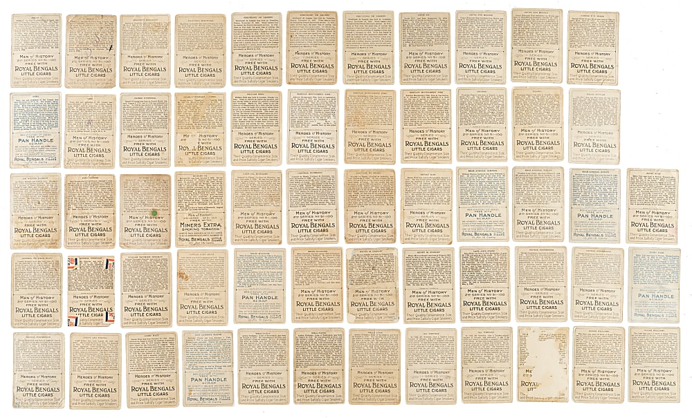 1911-1912 T70 Misc. Brand "Historical Events Series" and T68 Royal Bengals "Heroes/Men of History" Collection (145)