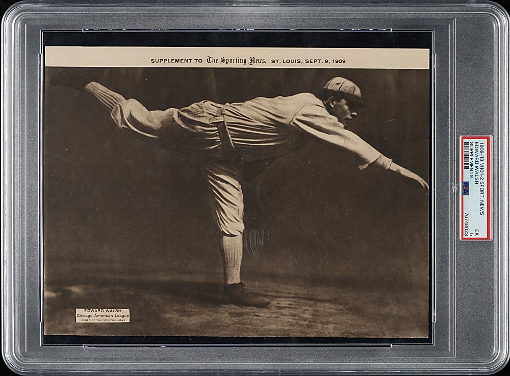 1909-1913 M101-2 Sporting News Supplements Edward Walsh PSA EX 5 - 1 of 1 - Highest Graded!